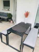 Outsunny Outdoor Metall Tisch Bank Set schwarz mit Polster Rheinland-Pfalz - Koblenz Vorschau