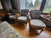 Barock Sofa Sessel Garnitur mit Hocker Chippendale retro vintage Nordrhein-Westfalen - Mönchengladbach Vorschau