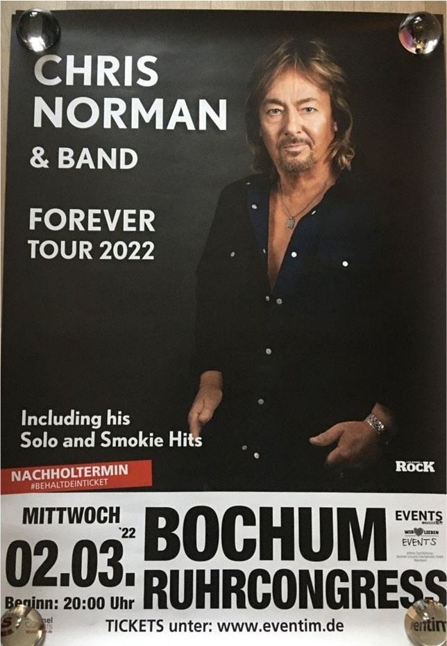 Chris Norman & Band, Forever Tourposter,Reklame DIN A1,Hochformat in Mülheim (Ruhr)