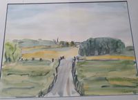 Aquarell Landschaft 1992 orig. Signiert Top Bayern - Würzburg Vorschau