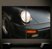 BLACK PORSCHE 911 TURBO Leinwand Bild Schwarz Sportwagen Deko Nordrhein-Westfalen - Rüthen Vorschau