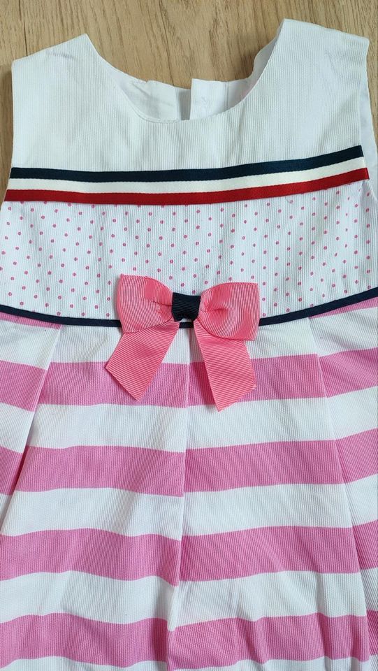 Kleid 80 86 Mädchen pink weiß in Ludwigsau