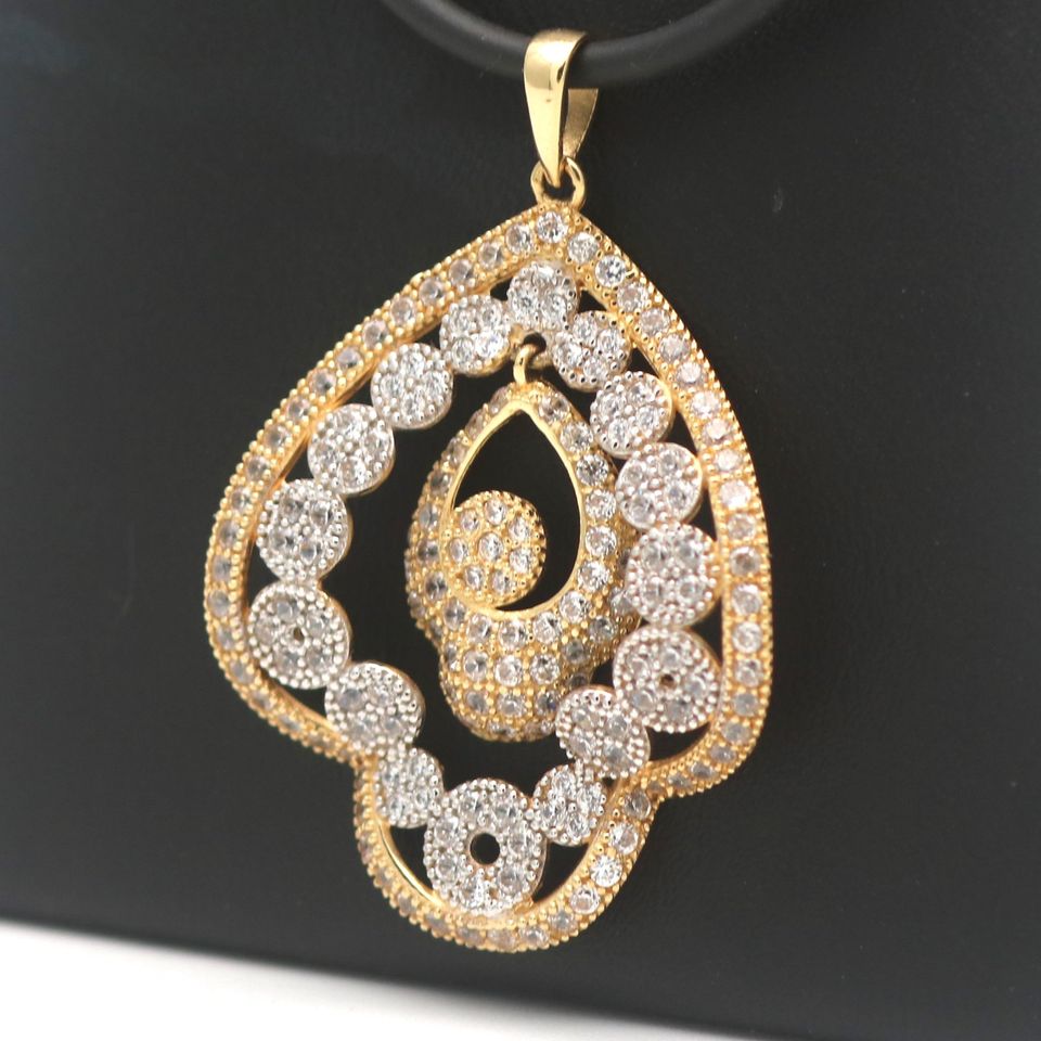 Designer Anhänger 750 Gold 18 Kt Gelbgold Zirkonia Goldanhänger in Köln