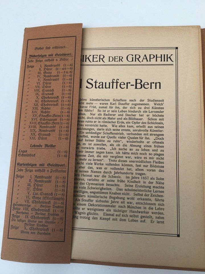 Stauffer-Bern - 6 Radierungen des Meisters (15. Bilderfolge) in Dresden