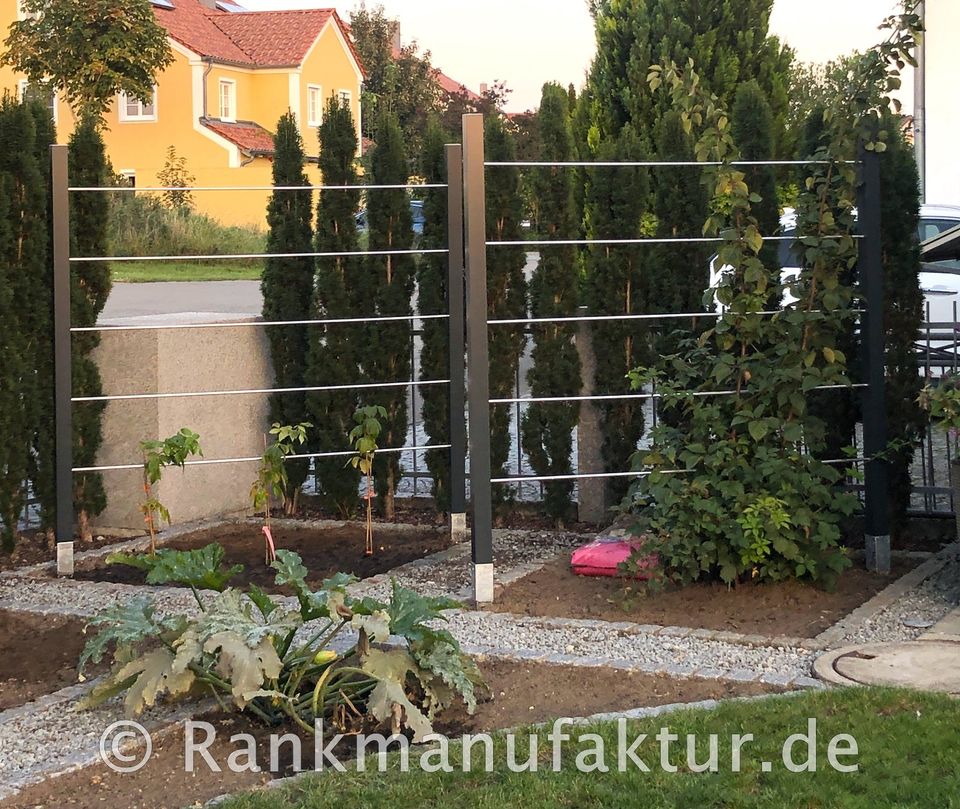 ☘️RANKMANUFAKTUR Design Rankhilfe Rankgerüst Kletterhilfe Rankgitter Spalier Rosenbogen Metall Holz Sichtschutz Garten Terasse Spalierobst Weinrebe Himbeeren Balkon Sichtschutzzaun Hochbeet Pergola ☘️ in Röthenbach