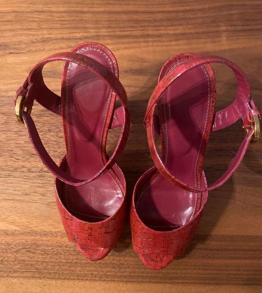 High Heels,Plateau Sandalen von Sergio Rossi Gr.36, Rosa / rot in Offenbach