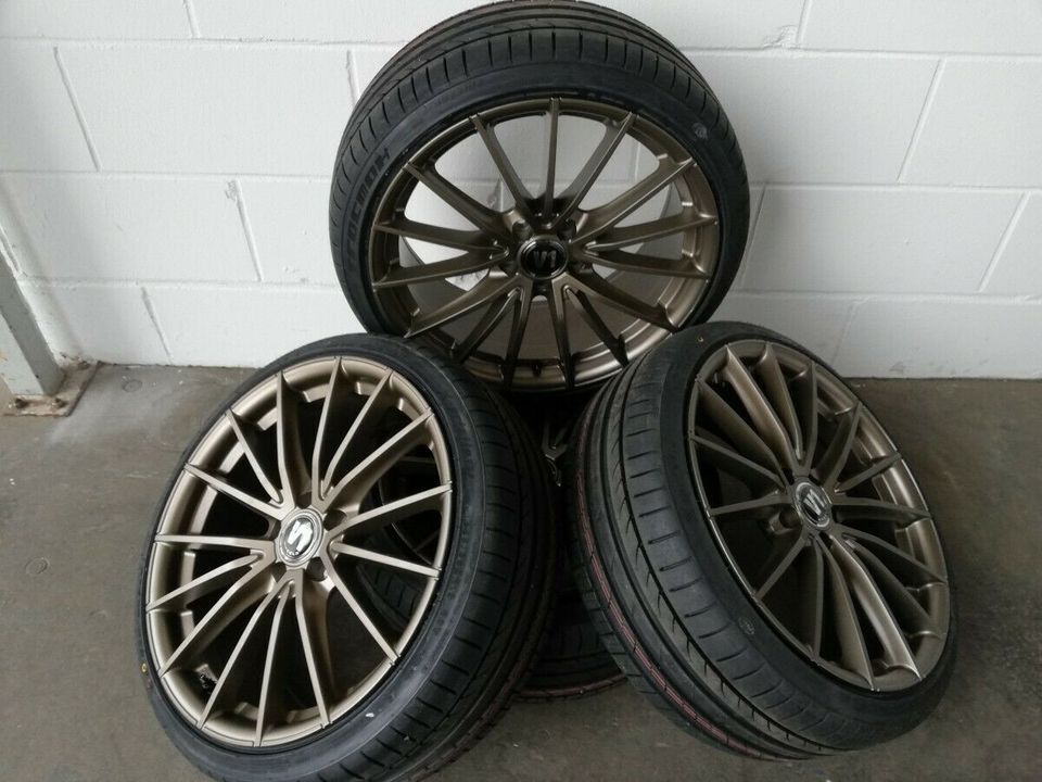 V1 Wheels V2 18 Zoll Bronze Sommerreifen Felgen Winterreifen Mercedes A Klasse W176 W245 B Klasse W246 C63 AMG C Klasse W204 Coupe Cabrio CLA 117 E Klasse W207 W212 VW Golf 5 6 7 8  Sportsvan Hybrid in Rodgau