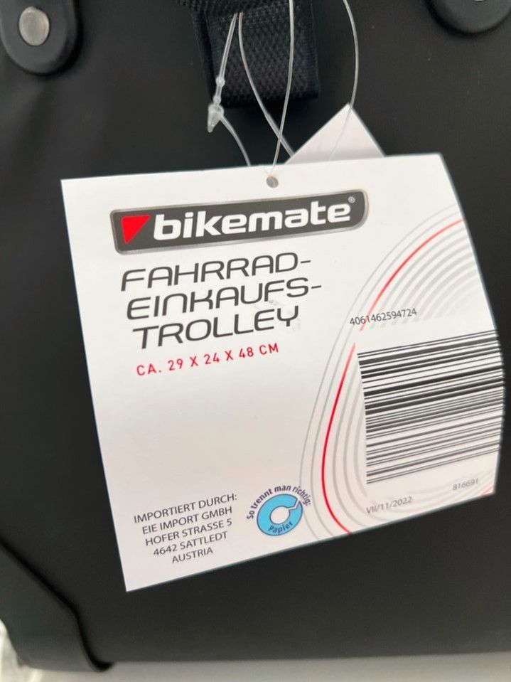 NEU BIKEMATE Fahrradtasche Fahrradeinkaufstrolley Rolltop Tasche in Weil der Stadt