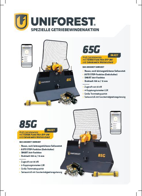 Uniforest 65G und 85G Seilwinde Forstseilwinde Sonderaktion in Neukirchen