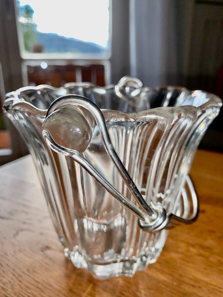 Walther Glas Kristallglas Vintage Eiswürfelbehälter 60er Jahre in Gmund
