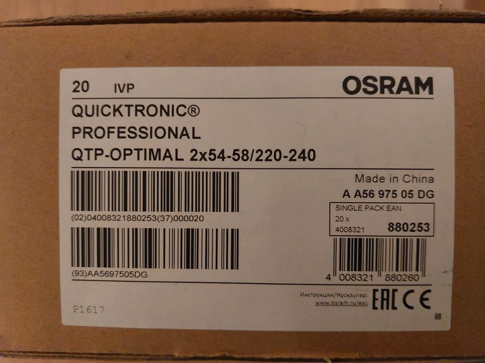 Osram Elektronische Vorschaltgeräte (EVG) für Leuchtstoffröhren in Hohnstorf (Elbe)