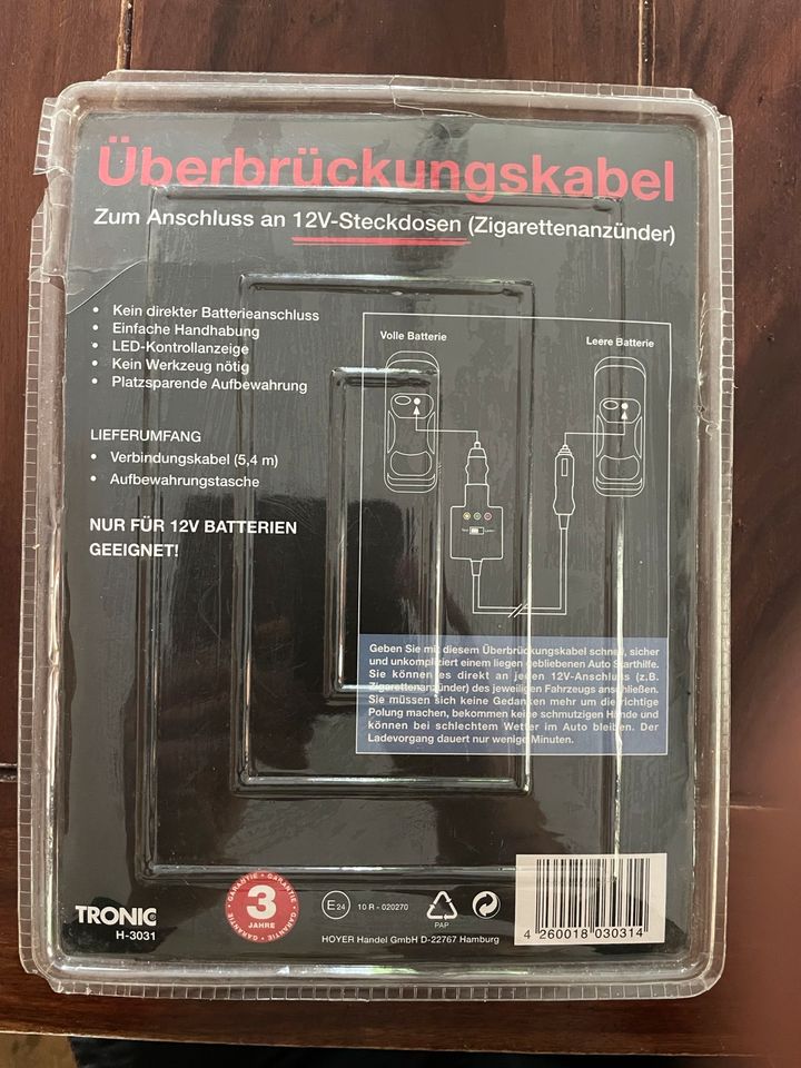 Überbrückungskabel TRONIC, Fremdstarterkabel in Sachsen - Haselbachtal, Ersatz- & Reparaturteile