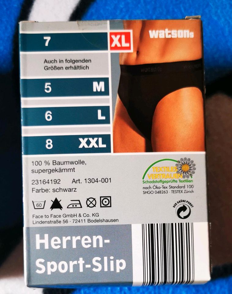 Herren Sport-Slip Größe XL in Schwarz Neu in Unkel