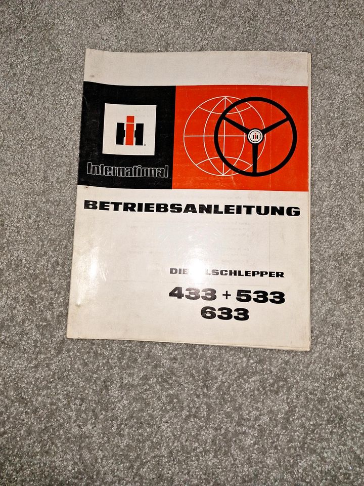 Betriebsanleitung Dieselschlepper 433, 533 und 633 in Hemdingen