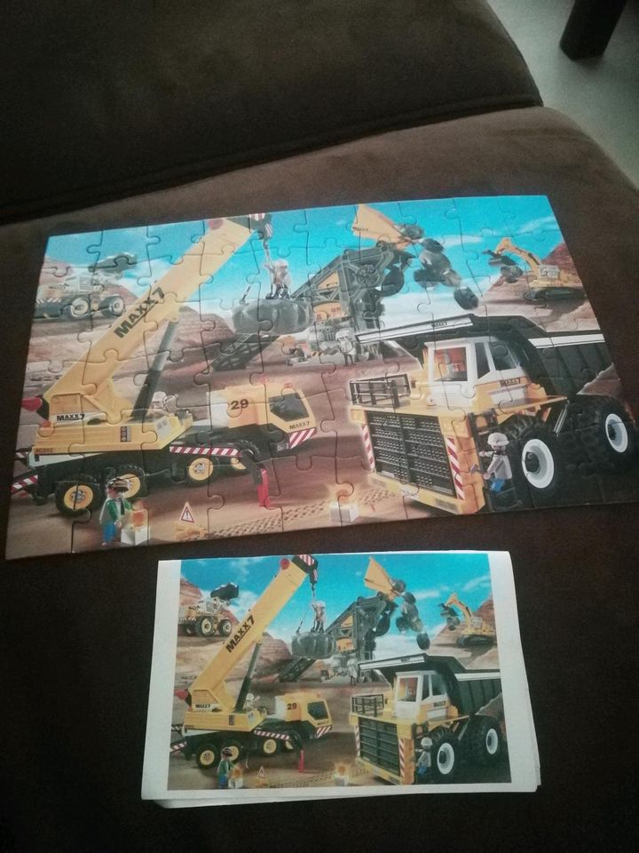 Playmobil Puzzle Koffer, 4 Puzzle, Feuerwehr, Ritterburg, Safari in Düren