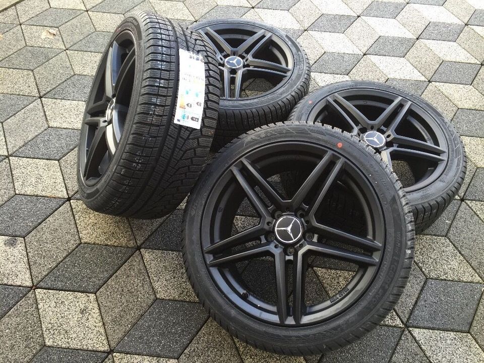 17 Zoll Mercedes Felgen 5x112 Winterreifen A B C CLA E AMG RDKS in Dillingen (Donau)