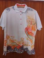 BRAX Poloshirt Gr. 44 weiß /bunt Niedersachsen - Seesen Vorschau