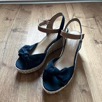 Keilsandaletten navy dunkelblau mit Schleife 38 Köln - Volkhoven / Weiler Vorschau