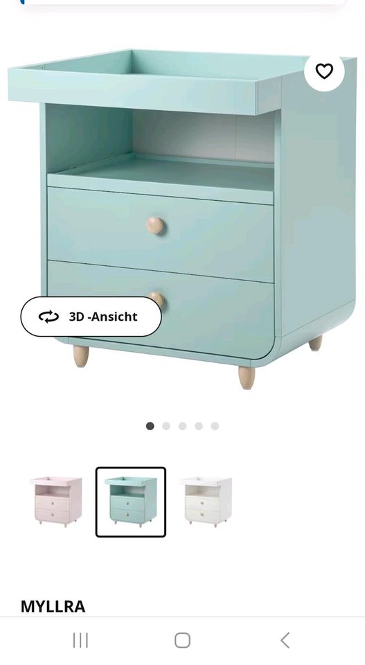 Wickelkommode / Wickeltisch IKEA Myllra blau in Stuttgart