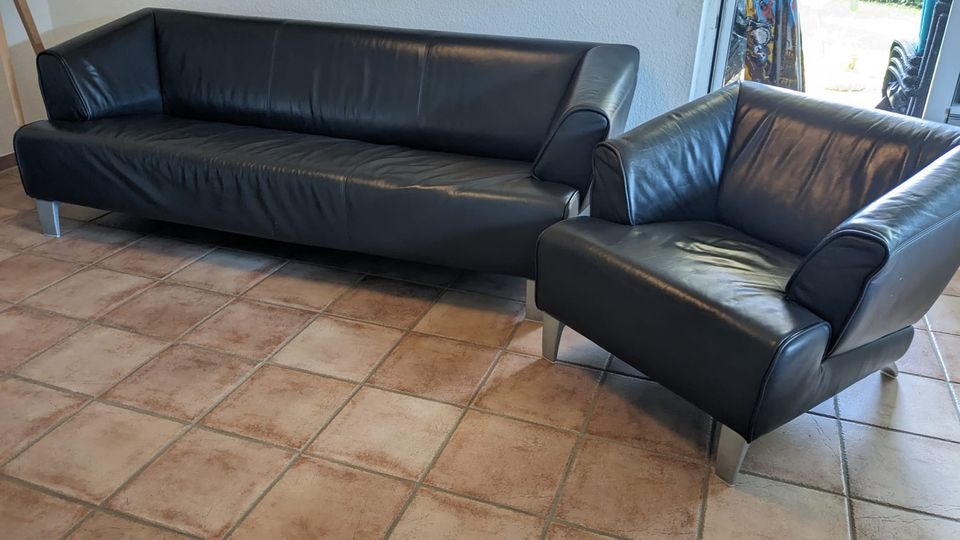 Rolf Benz Sitzgarnitur Sofa Couch Leder Lounge in Schönkirchen