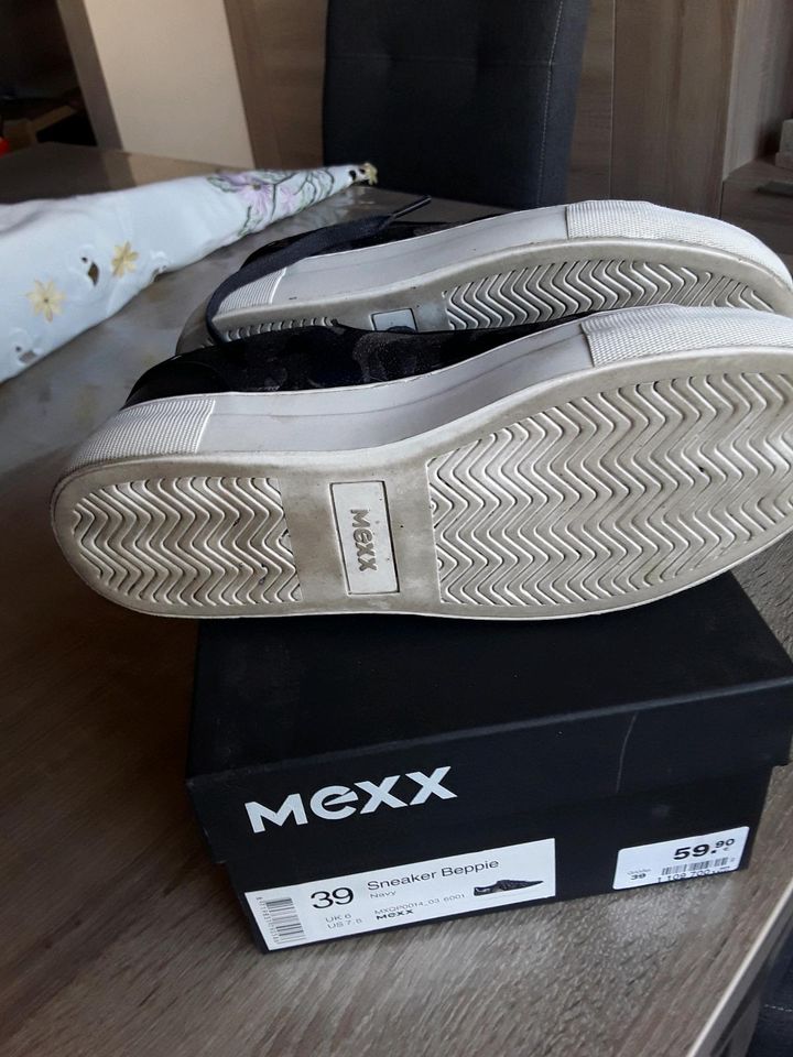 Damen Sneaker von MEXX Gr. 39, dunkelblau teilweise camouflage in Erlensee