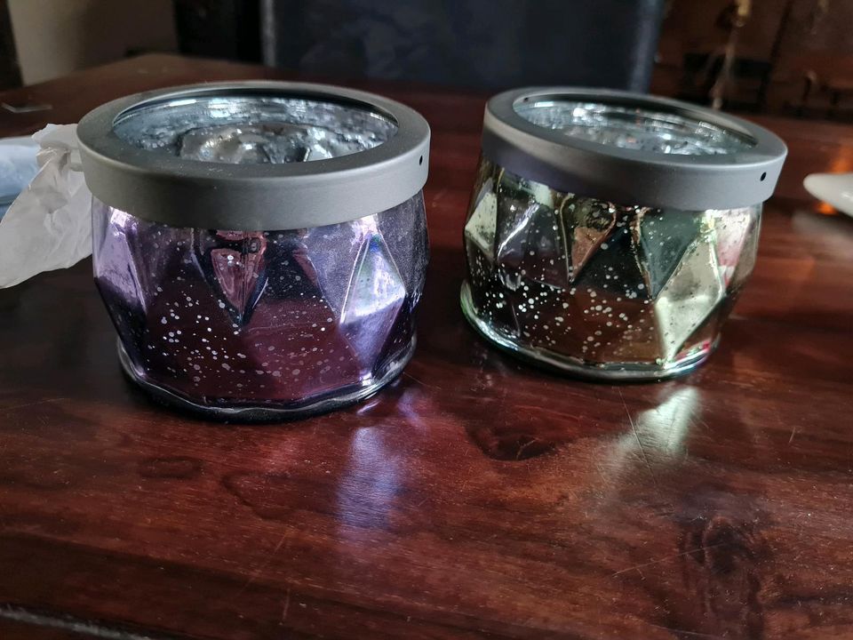 Partylite 2x Teelichthalter Glas in Parchtitz