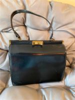 Handtasche vintage schwarz ca. 60er Jahre Leder Schleswig-Holstein - Wankendorf Vorschau