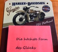 Harley Davidson Notizblock Blechschild Flathead Sporty 883 1200 Bayern - Mönchsroth Vorschau