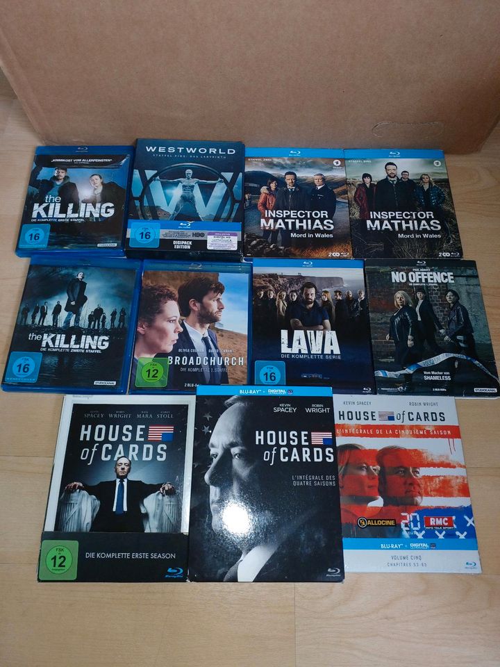 Blu ray Serien House of cards, killing, lava, westworld etc in Kevelaer
