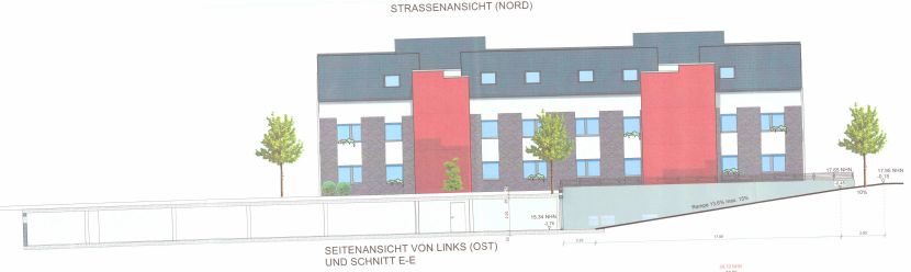 3 Zimmer Neubau DG-Wohnung mit Balkon im KFW-40-Haus in Emmerich am Rhein