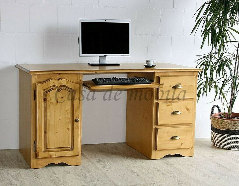 Schreibtisch147x77x65cm Fichte honigfarben Bürotisch PC-tisch in Goslar