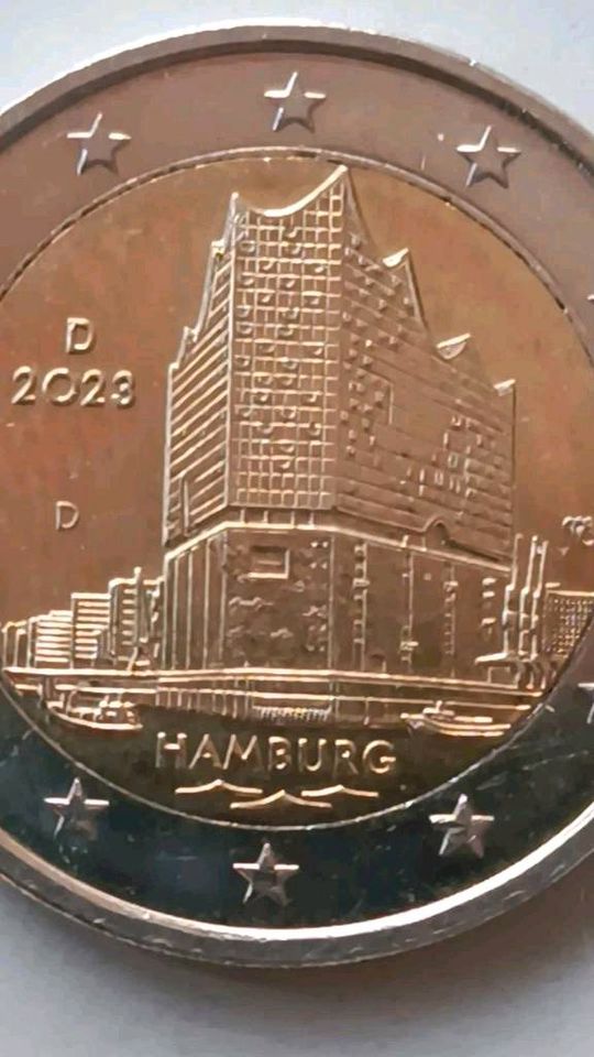 2 Euro Münze Fehlprägung Hamburg 2023 in Brackenheim