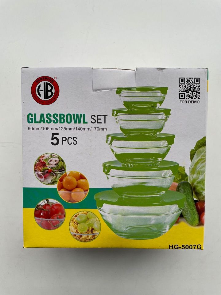 Glass Bowl Set Salat Schüssel Schale NEU weitere Farben auf Lager in Göppingen