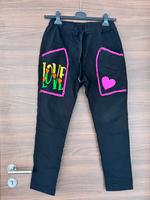 Coole Jogpants schwarz Herz Love onesize Italy Hippie BoHo Ibiza Bayern - Pyrbaum Vorschau