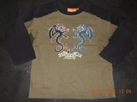 khaki Langarm Shirt mit coolen Drachen Gr. 104 von Inscene Berlin - Hohenschönhausen Vorschau