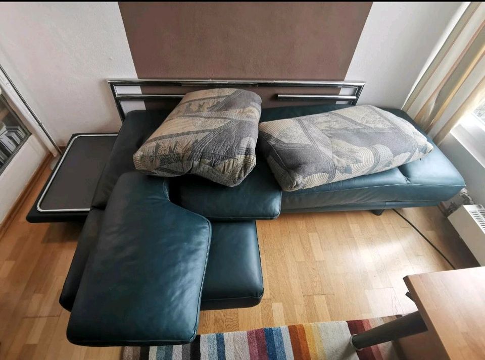 Couch Designer Rolf Benz Sofa grün Echt Leder - 2-3 Sitze 270 x in Passau