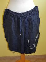Leinenhose navy mit Schrift happy Marinelook Short Fransen M neu Hamburg-Nord - Hamburg Fuhlsbüttel Vorschau