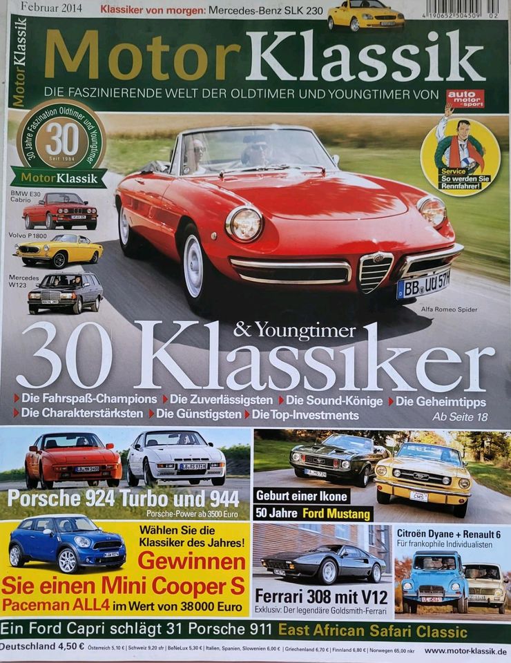 Motor Klassik Ausgabe 01/2014 + 02/2014 Oldtimer Magazin TOP in Backnang