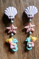 Vintage Polly Pocket Seashell Dangly Ohrringe Seepferdchen 1991 Thüringen - Mönchenholzhausen Vorschau