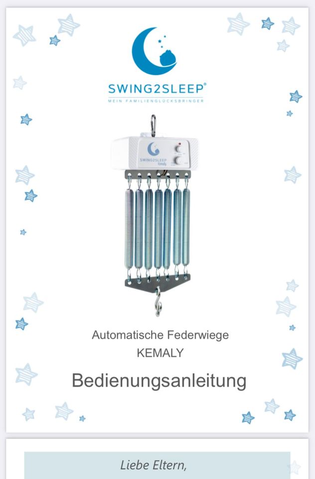 Swing2sleep Elektrische Federwiege in Heilsbronn