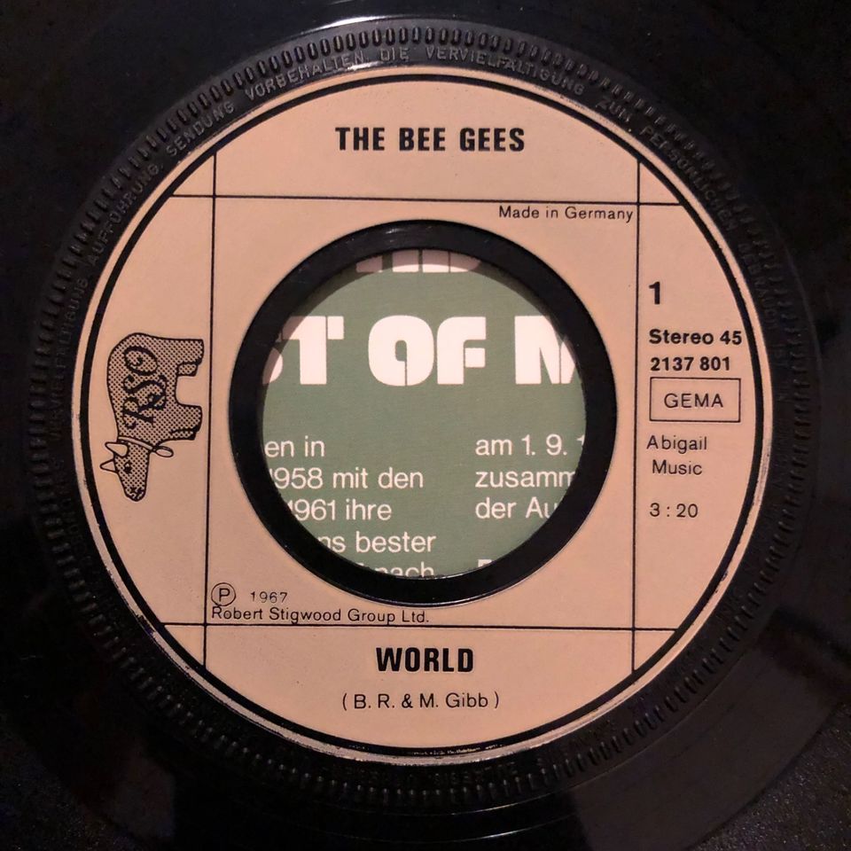 BEE GEES First Of May World Words Gotta Doppel Single Album Vinyl in München