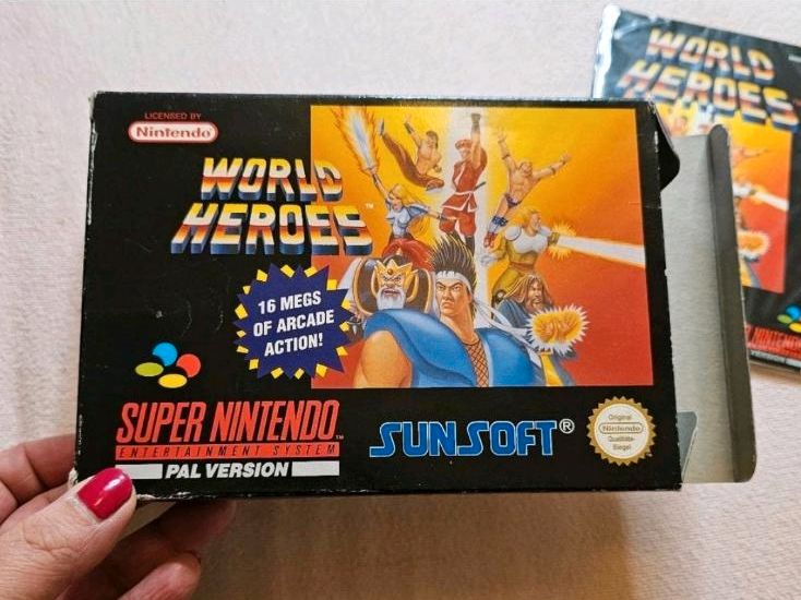 Nintendo snes world heroes ovp in Wuppertal