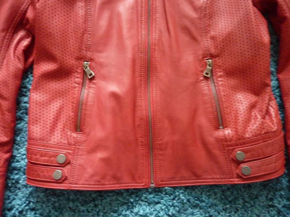 Damen Lederjacke, Biker Style, Jilani Collection, Vintage Rot in Sankt Goar