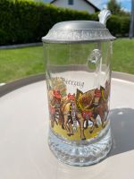 Glaskrug mit Zinndeckel 0,5 l Bayern - Hattenhofen Vorschau