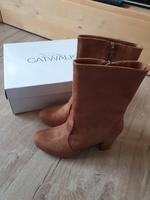 braune Stiefel mit Absatz, Gr.37, Wildleder-Optik, Catwalk, NEU Nordrhein-Westfalen - Lüdenscheid Vorschau