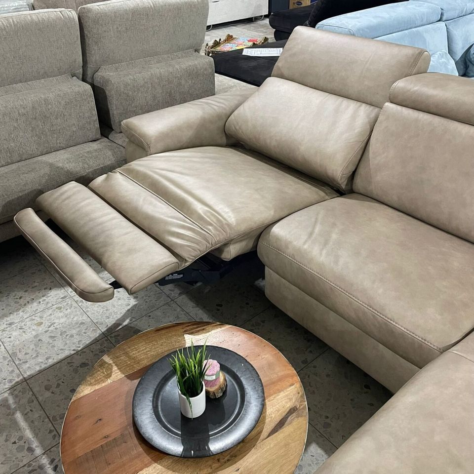 Ledersofa Ledercouch Ecksofa Eckcouch Polsterecke Sofa Couch in Beelen