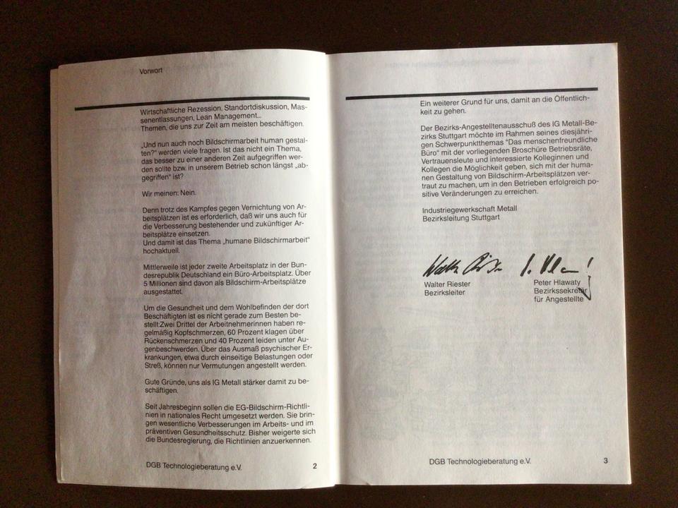 BILDSCHIRMARBEIT HUMAN GESTALTEN,  4. überarbeitete Auflage 1993 in Uhingen