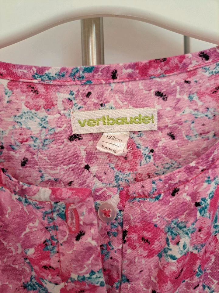 Wie neu! Vertbaudet Jumpsuit Gr 122 pink Rüschen Blumen Overall in Frankfurt am Main