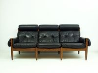 hochwertige Leder couch Sofa Eiche von Eric Merthen, IRA Möbler Innenstadt - Poll Vorschau