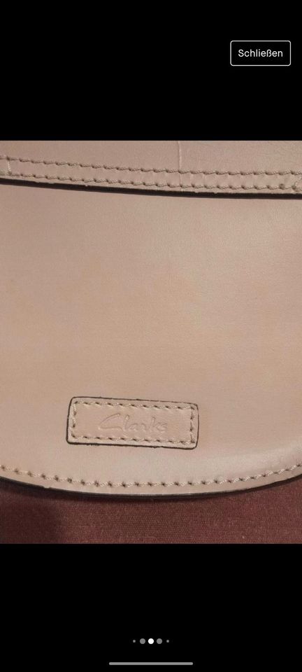 NEU Schulter-/Umhängetasche Clarks LEDER Rosa Rose Wera taupe in Köln